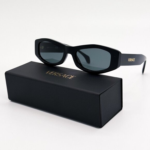 NEW VE4487 GB1/87 VERSACE SUNGLASSES BLACK EYEWEAR - Picture 1 of 10